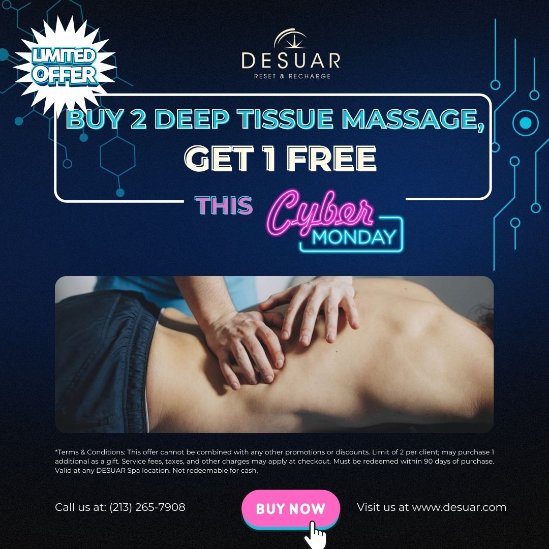 Cyber Monday Deals: Buy 2 Deep Tissue Massage and Get 1 FREE