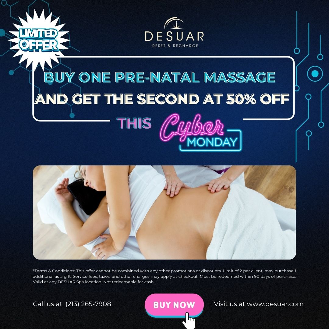 Cyber Monday Deals: Buy 1 Pre-Natal Massage and Get the second at 50% OFF