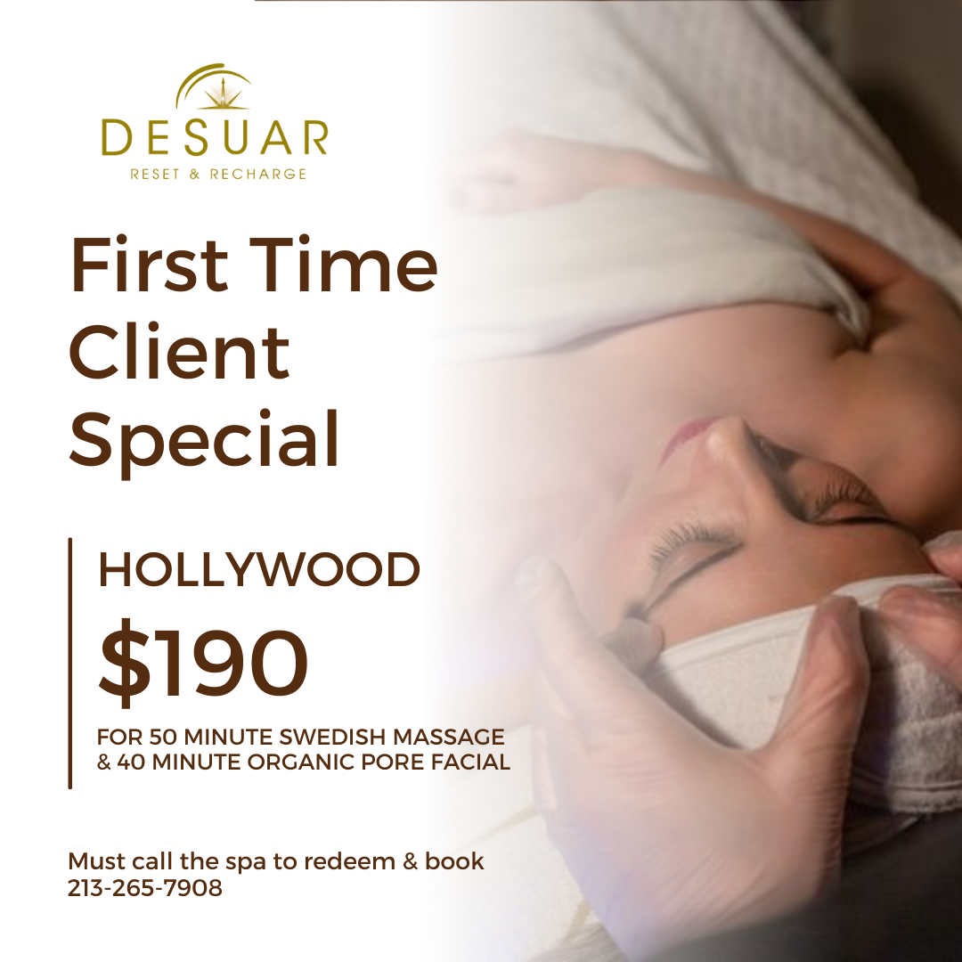 Hollywood First Time Client Special 90-Min Massage & Facial