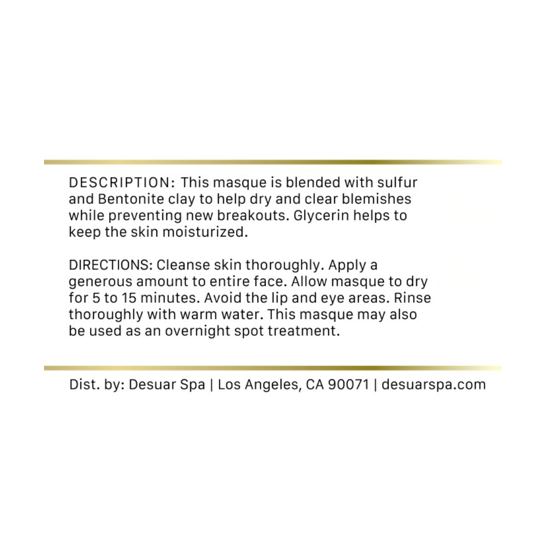 Sin Acne Sulfur Masque