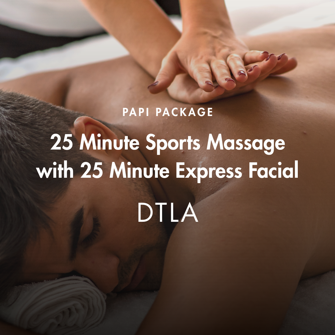 Papi Packages 25 Minute Sports Massage with 25 Minute Express Facial