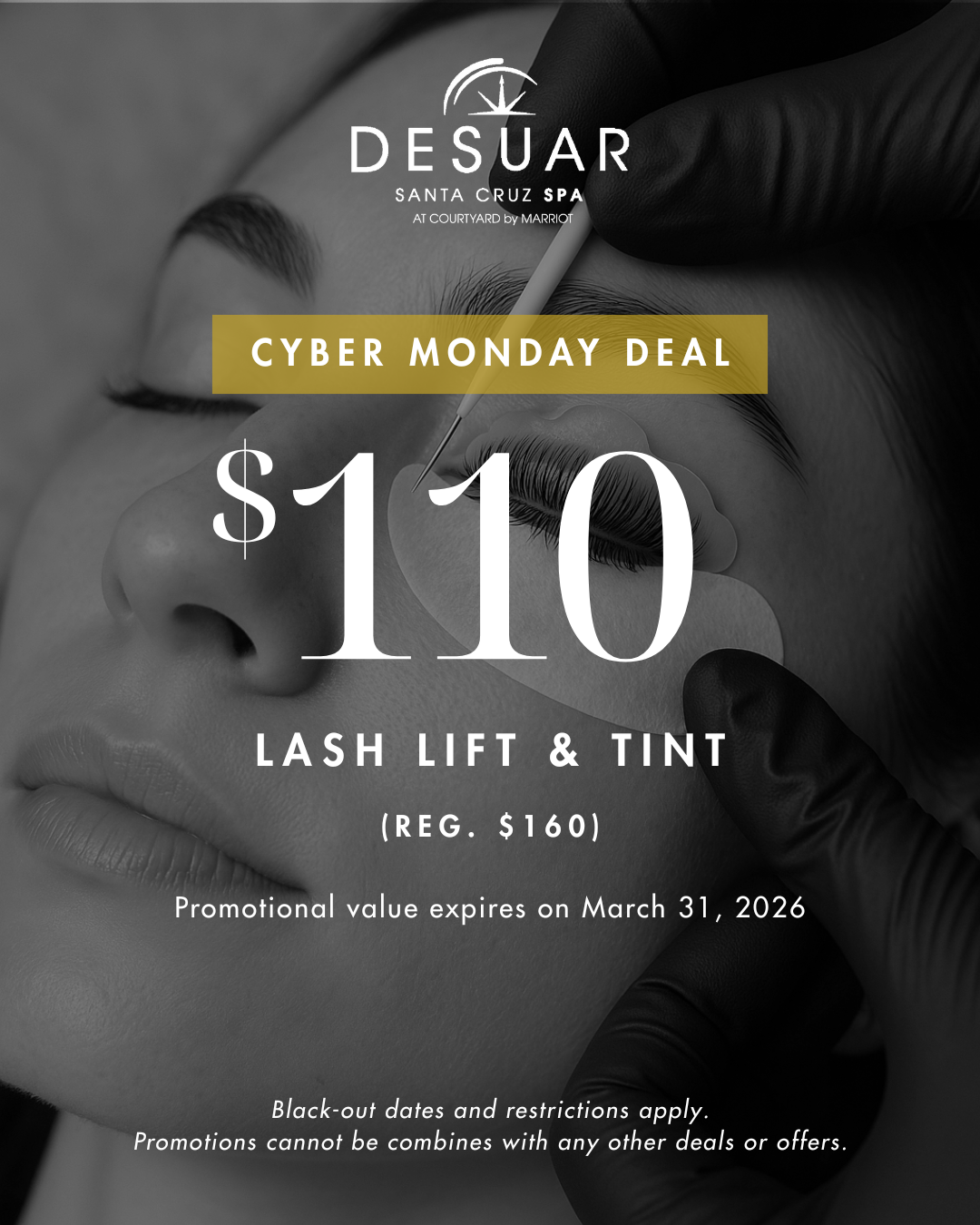 Up to 30% off of a Lash lift & Tint